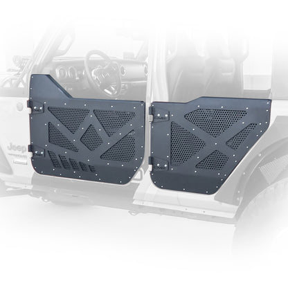 DV8 Offroad DV8 18-22 Jeep 4 Door JL/JT Aluminum Half Doors with Perforated Mesh Rear HDJL-01R HDJL-01R Photo - Primary