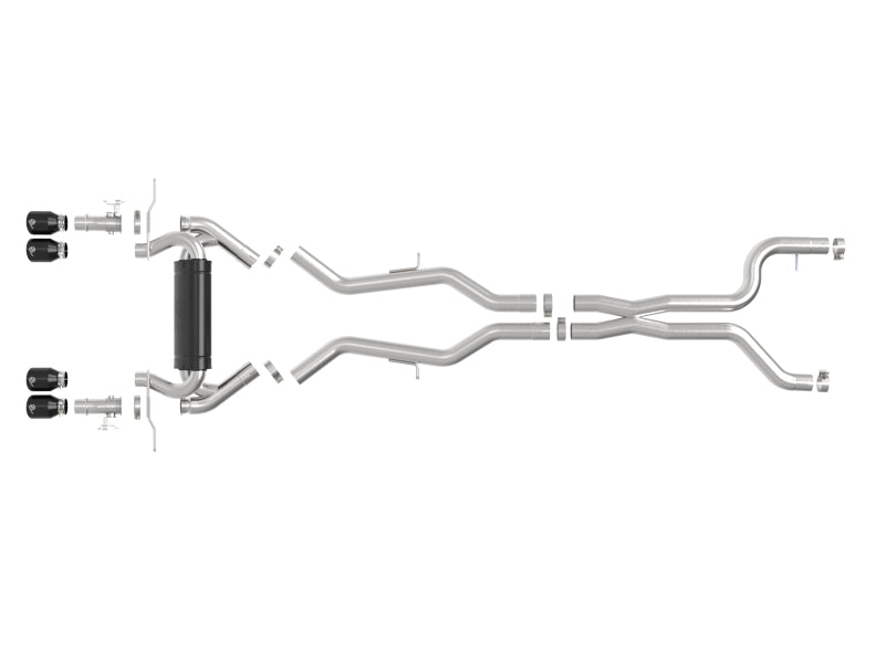 aFe 23-25 BMW M2 L6-3.0L (G87) MACH Force-Xp Cat-Back Exhaust w/ Black Tip 49-36353-B 49-36353-B Photo - Unmounted