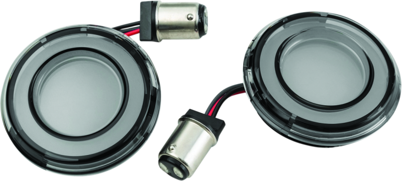 Kuryakyn Tracer L.E.D. Turn Signal Inserts Red/Red Smoke Lens Rear 2905 2905 Photo - Primary