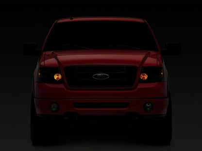 Raxiom 04-08 Ford F-150 Axial Series OEM Style Replacement Headlights- Chrome Housing- Smoked Lens T551342 T551342 Photo - Close Up