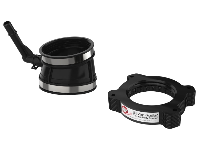 aFe 2020 Vette C8 Silver Bullet Aluminum Throttle Body Spacer / Works With Factory Intake Only - Blk 46-34017B 46-34017B Photo - Unmounted