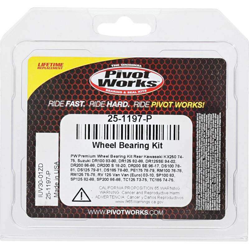 Pivot Works Kawasaki, Suzuki, Yamaha Wheel Bearing Kit Premium Bearings 25-1197-P 25-1197-P Photo - Primary