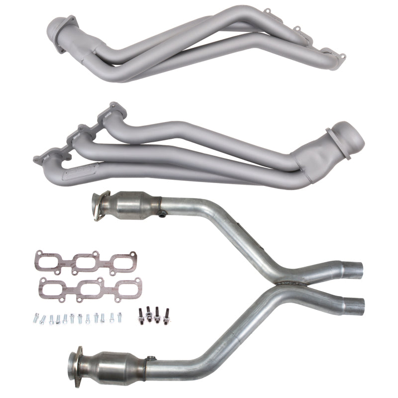 BBK 11-14 Ford Mustang V6 1-3/4 Long Tube Headers w/High Flow Catted X-Pipe (Ti Ceramic) 16421 16421 Photo - Primary