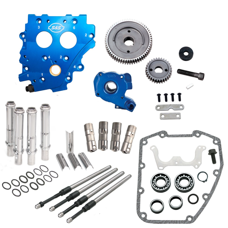 S&S Cycle 99-06 BT Gear Drive Cam Chest Kit w/o Cam, w/ Chrome Pushrod Tubes 310-1267 310-1267 User 1