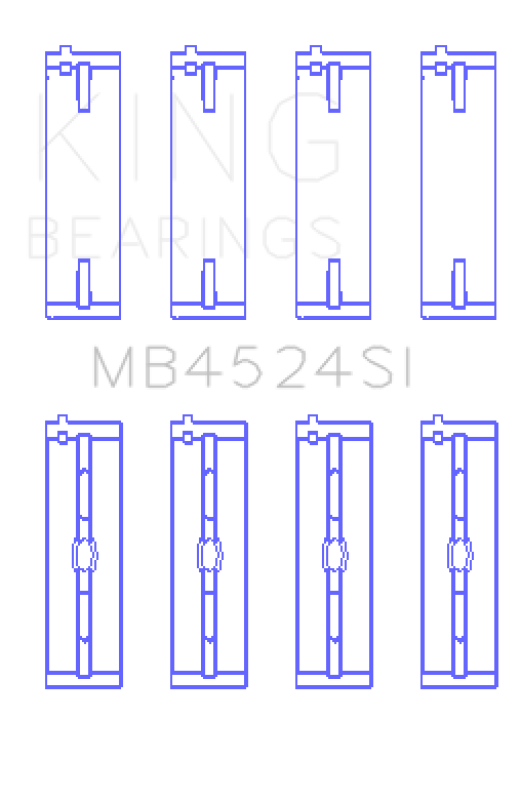 King Engine Bearings King Nissan VR38DETT / VQ35HR / VQ37HR Main Bearing Set MB4524SI MB4524SI Photo - Primary