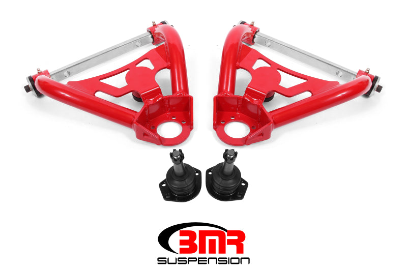 BMR 64-72 A-Body Pro-Touring Upper A-Arms w/ Tall Ball Joint (Delrin) - Red AA028R AA028R Photo - Primary
