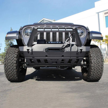 Westin WJ2 Front Bumper Skid Plate (Unlighted) 59-80095 Photo - Mounted