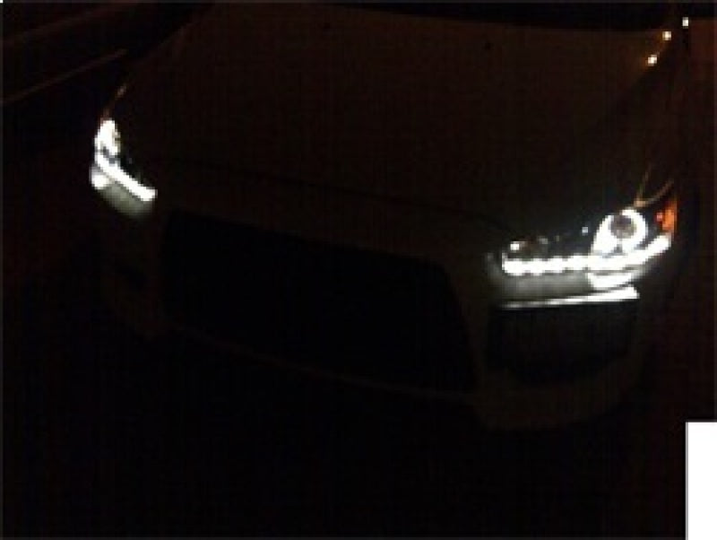 Spyder Mitsubishi Lancer/EVO-10 08-14 Projector Xenon/HID- LED Halo DRL Blk PRO-YD-ML08-HID-DRL-BK 5042231 5042231 Photo - Mounted