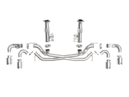 AFe MACH Force-Xp 304 Stainless Steel Cat-Back Exhaust Polished 2020 Chevrolet Corvette C8 49-34124NM-P 49-34124NM-P Photo - Unmounted
