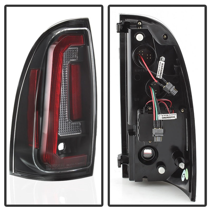 Spyder 05-15 Toyota Tacoma LED Tail Lights (Not Compatible w/OEM LEDS) - Black ALT-YD-TT05V2-LB-BK 5085467 5085467 Photo - Unmounted