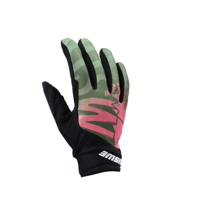 USWE Cartoon Off-Road Glove Olive/Pink - Small 80997043330104