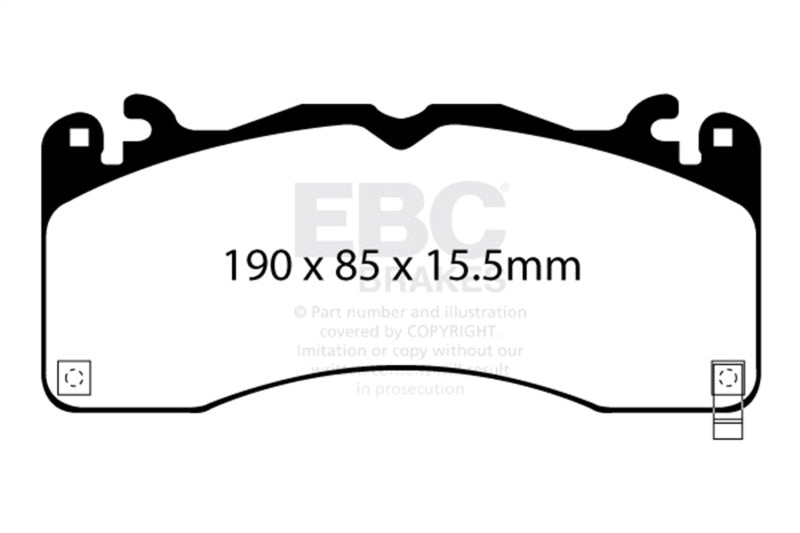 EBC 15+ Ford Mustang 5.0 Performance Pkg Yellowstuff Front Brake Pads DP43040R Photo - Primary