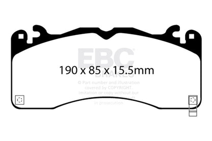 EBC 15+ Ford Mustang 5.0 Performance Pkg Redstuff Front Brake Pads DP33040C Photo - Primary