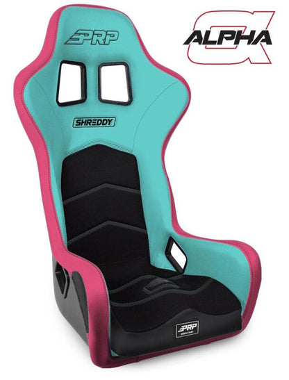 PRP Seats PRP Shreddy Alpha Composite Seat Black- Pink/Teal SHRDYA3901-02 SHRDYA3901-02 Photo - Primary