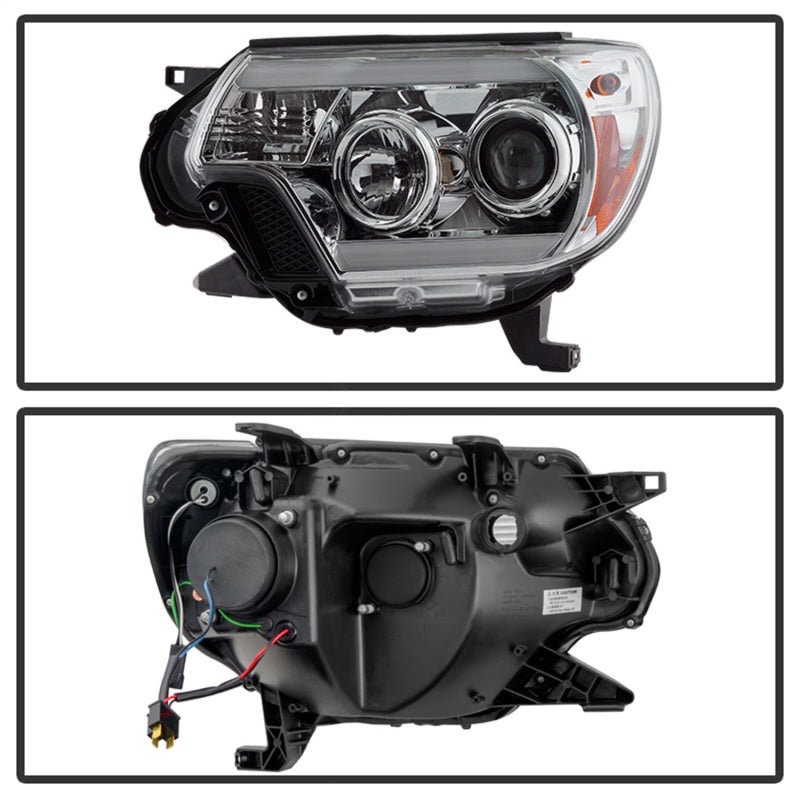 Spyder Toyota Tacoma 12-16 Projector Headlights Light Bar DRL Chrome PRO-YD-TT12-LBDRL-C 5081704 5081704 Photo - Unmounted