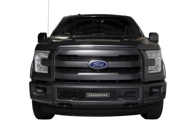 Putco 2015-2017, Ford F150 - Stainless Steel Black Punch Design w/ 10" 88160L Photo - Mounted