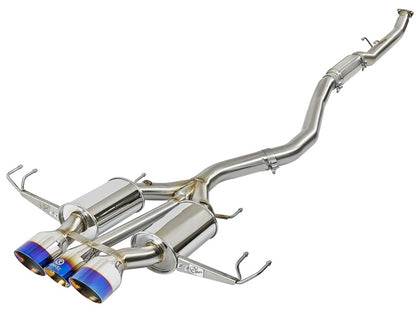 aFe Takeda 3" 304 SS Cat-Back Exhaust w/ Blue Flame Tips 17-18 Honda Civic 49-36616-L Photo - Primary