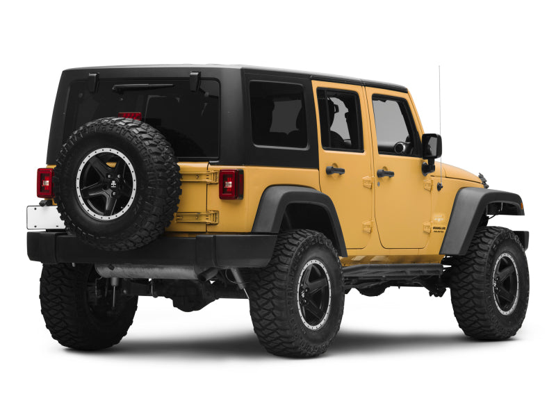 Raxiom 07-18 Jeep Wrangler JK JL Style LED Tail Lights- Black Housing - Red Lens J133626 J133626 Photo - Close Up