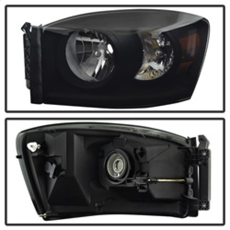 SPYDER Xtune Dodge Ram 1500 06-08 Amber Crystal Headlights Black Smoked HD-JH-DR06-AM-BSM 9030369 9030369 Photo - Unmounted