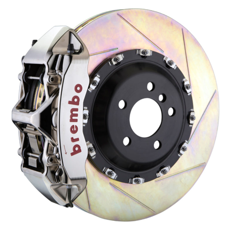 Brembo 10-19 Ghost Front GTR BBK 6 Piston Billet411x34 2pc Rotor Slotted Type-1- Nickel Plated 1L2.9503AR 1L2.9503AR Photo - Primary