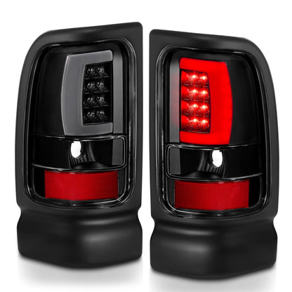 ANZO 1994-2001 Dodge Ram 1500 LED Taillights Plank Style Black w/Clear Lens 311339 311339 Photo - Unmounted