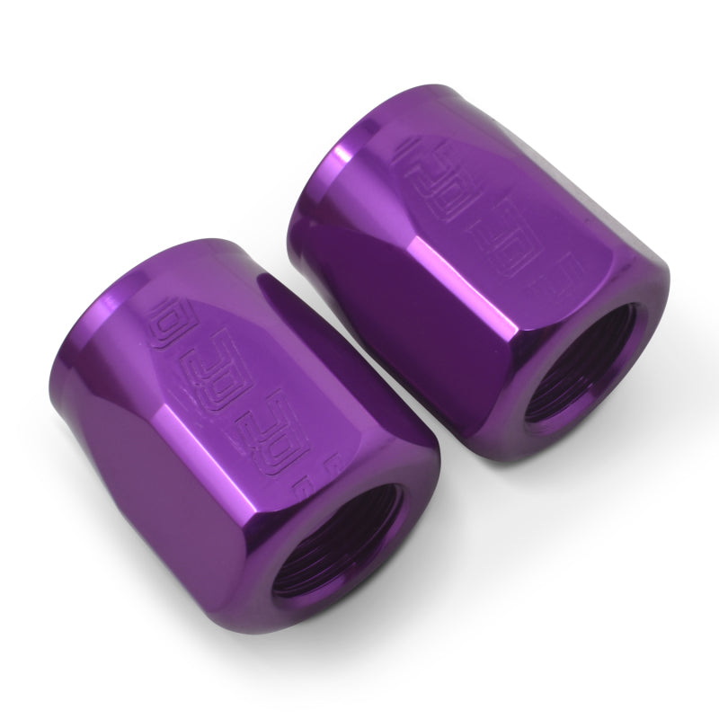 Russell Performance 2-Piece -6 AN Anodized Full Flow Swivel Hose End Sockets (Qty 2) - Purple 615522 615522 Photo - out of package