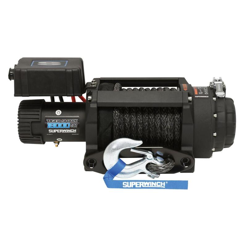 Superwinch 18000 LBS 12V DC 33/64in x 79 ft Synthetic Rope Tiger Shark 18000SR Winch 1518001 1518001 Photo - Primary