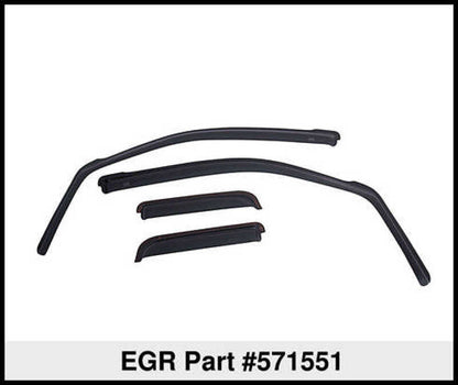 EGR 18-23 Gmc Terrain In-Channel Window Visors Front/Rear Set Dark Smoke 571551 571551 Thumbnail