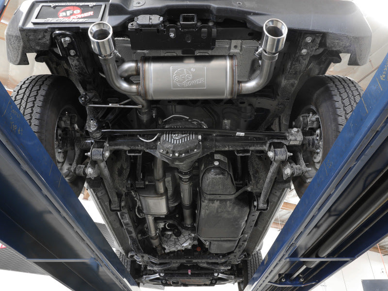 aFe 2021+ Ford Bronco L4-2.3L (t) / V6-2.7L (tt) Vulcan 3in. to 2.5in. SS Cat-Back - Polished 49-33138-P 49-33138-P Photo - Mounted