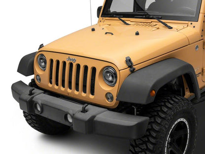 Raxiom 07-18 Jeep Wrangler JK Axial Series 7-In Dragon Eye LED Headlights- Blk Housing (Clear Lens) J167194 J167194 Photo - Close Up