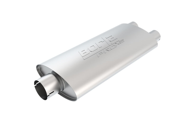 Borla Universal Center/Dual Oval 3in In / 2.5in Out 19in x 4in x 9.5in Notched PRO-XS Muffler 400487 400487 Photo - Primary