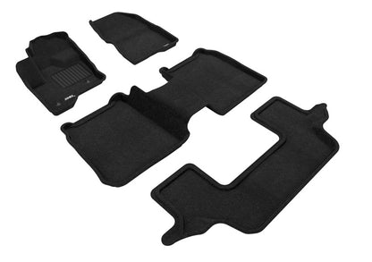 3D MAXpider 09-19 Ford Flex w Center Console Elegant 1st 2nd 3rd (2 Eyelets) -Floor Mat Set (Black) L1FR05104709 L1FR05104709 Photo - Primary