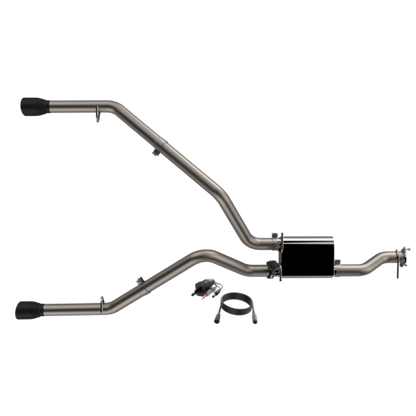 QTP 19-20 Ram 1500 304SS Screamer Cat-Back Exhaust Rear Split Exit w/4.5in Black Tips 420019B 420019B User 1