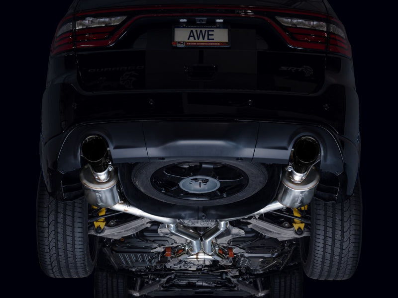 AWE Tuning 18-23 Dodge Durango SRT & Hellcat Touring Edition Exhaust - Diamond Black Tips 3015-33952 3015-33952 Photo - Mounted