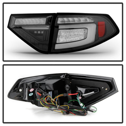 Spyder 08-14 Subara Impreza WRX Hatchback LED Tail Lights Seq Signal Black ALT-YD-SI085D-SEQ-BK 5086730 5086730 Photo - Unmounted