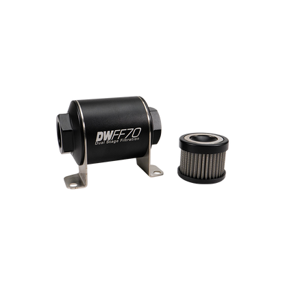 DeatschWerks 5 micron, 70mm in-line filter kit