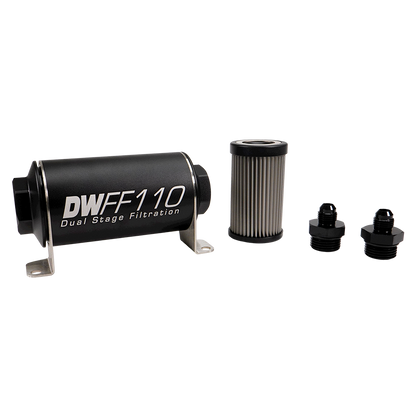DeatschWerks '-6AN, 5 micron, 110mm In-line fuel filter kit