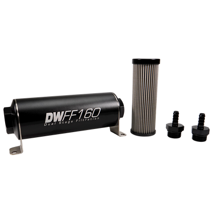 DeatschWerks 5/16 in, 10 micron, 160mm In-line fuel filter kit