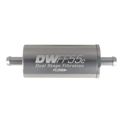 DeatschWerks 5/16 in Barb, 10 micron, 55mm In-line fuel filter kit