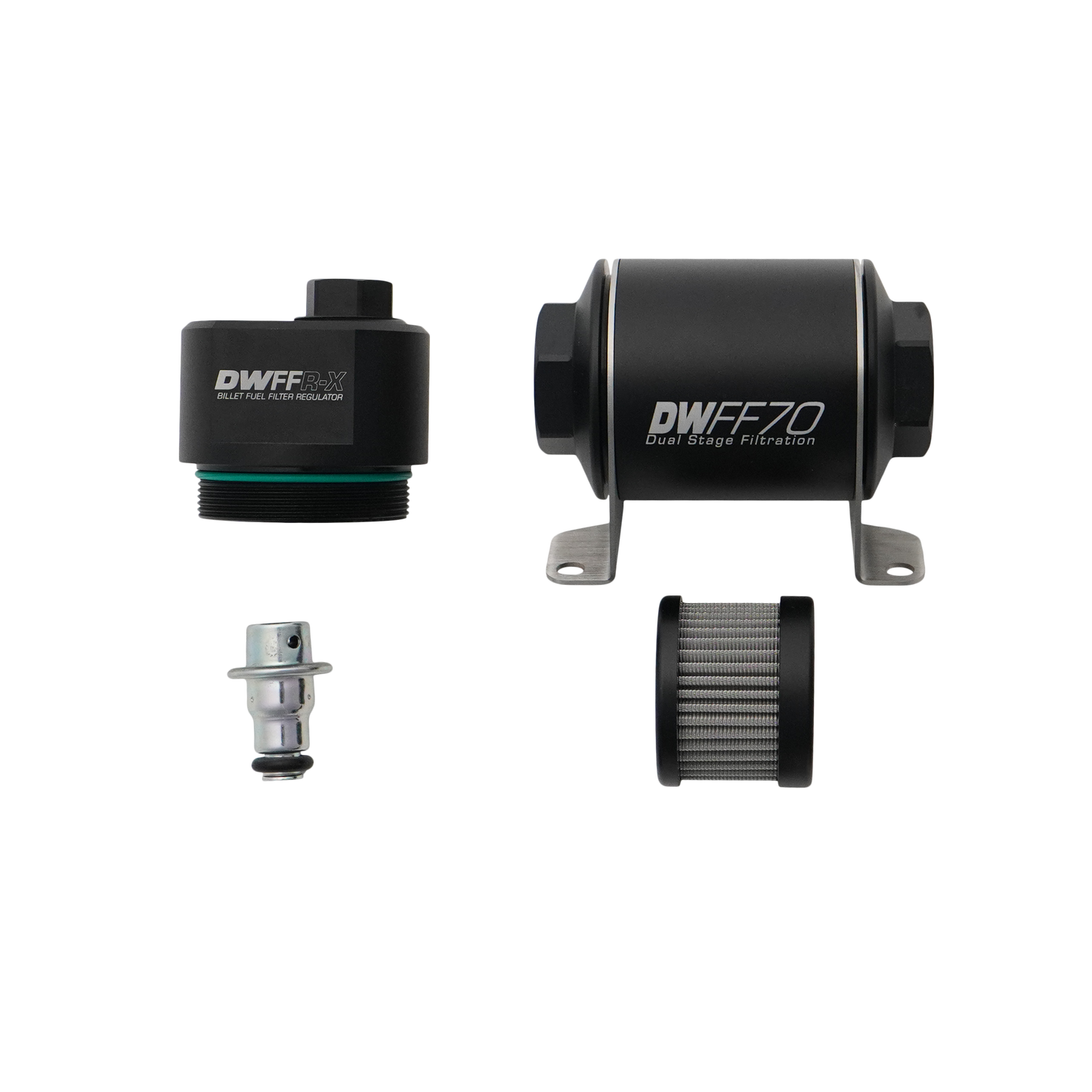DeatschWerks 70mm Billet Fuel Filter Regulator 10 Micron
