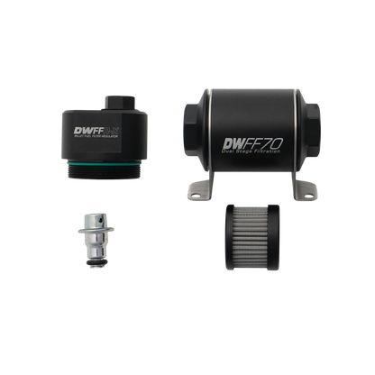 DeatschWerks 70mm Billet Fuel Filter Regulator 10 Micron
