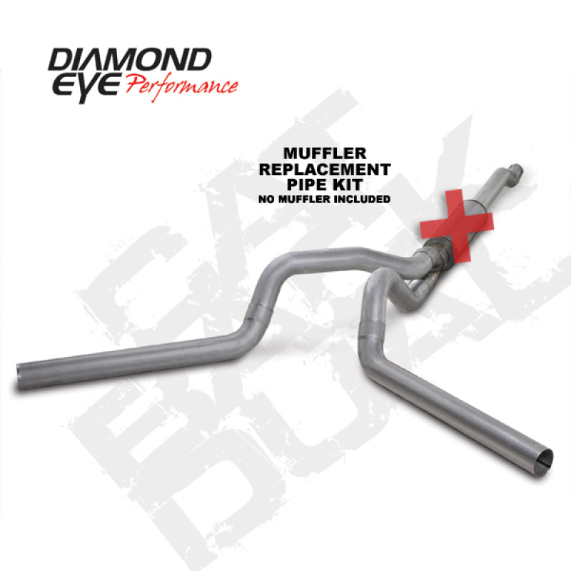 Diamond Eye Performance Diamond Eye KIT 4in CB MFLR RPLCMENT PIPE DUAL AL: 03-07 FORD 6.0L F250/F350 K4340A-RP K4340A-RP Photo - Primary