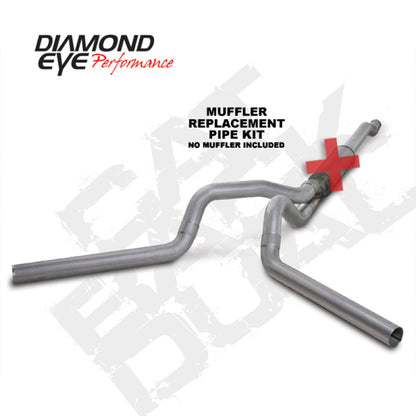 Diamond Eye Performance Diamond Eye KIT 4in CB MFLR RPLCMENT PIPE DUAL AL: 03-07 FORD 6.0L F250/F350 K4340A-RP K4340A-RP Photo - Primary