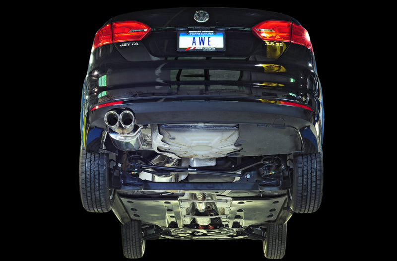 AWE Tuning Mk6 Jetta 2.5L Touring Edition Exhaust - Polished Silver Tips 3015-22060 3015-22060 Photo - Mounted