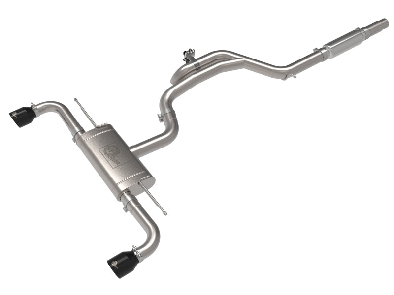 aFe Gemini XV 3in to 2 1/2in 304 SS Cat-Back Exhaust 22-23 Volkswagen GTI (MK8) 2.0L w/ Black Tips 49-36451-B 49-36451-B Photo - Primary