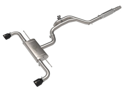 aFe Gemini XV 3in to 2 1/2in 304 SS Cat-Back Exhaust 22-23 Volkswagen GTI (MK8) 2.0L w/ Black Tips 49-36451-B 49-36451-B Photo - Primary