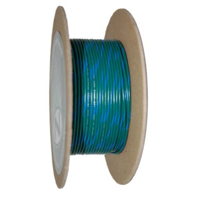 NAMZ OEM Color Primary Wire 100ft. Spool 18g - Green/Blue Stripe NWR-56-100 NWR-56-100 Photo - Primary