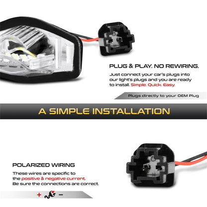 SPYDER Xtune 09-18 Honda Fit LED License Plate Bulb Assembly White 5500K LAC-LP-HODY08 - Pair 9045004 9045004 Photo - Unmounted