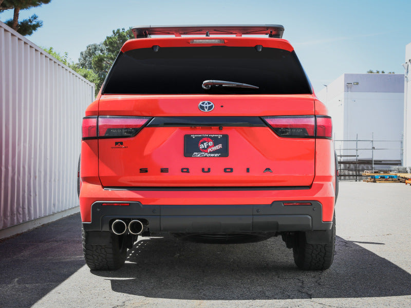aFe 23-24 Toyota Sequoia V6 3.4L Vulcan Series 2-1/2in to 3in 304 SS Cat-Back Exhaust w/Polished Tip 49-36068-P 49-36068-P Photo - Mounted