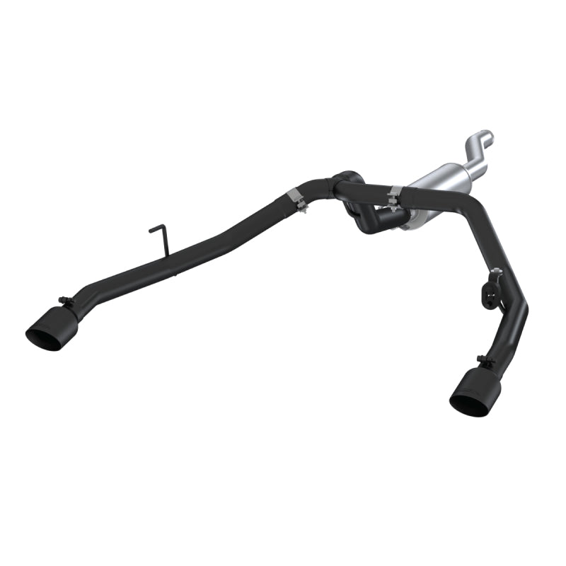 MBRP 2020 Jeep Gladiator 3.6L 2.5in Dual Rear Exit Cat Back Exhaust Black Coated S5538BLK S5538BLK Photo - Primary